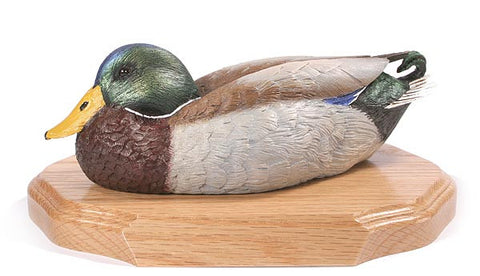 Mallard Duck with Lowered Head on a Base
